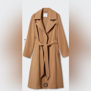 MANGO Flowy Label Trench